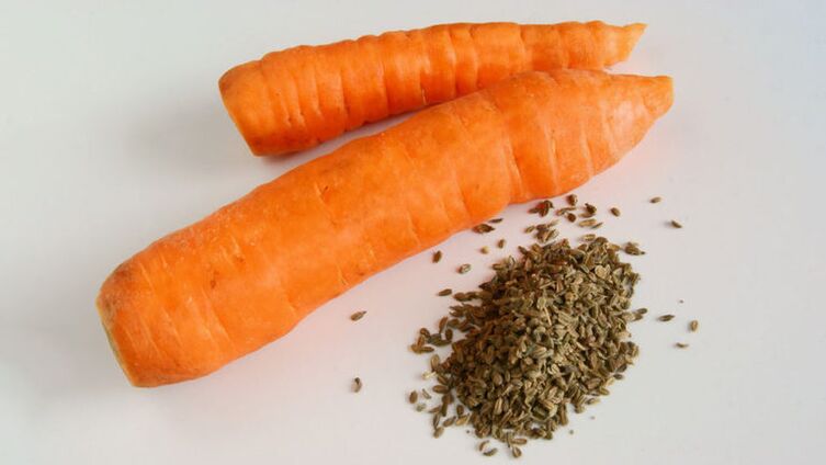 Carrot seeds from parasites