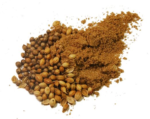 Koriandra seeds from parasites